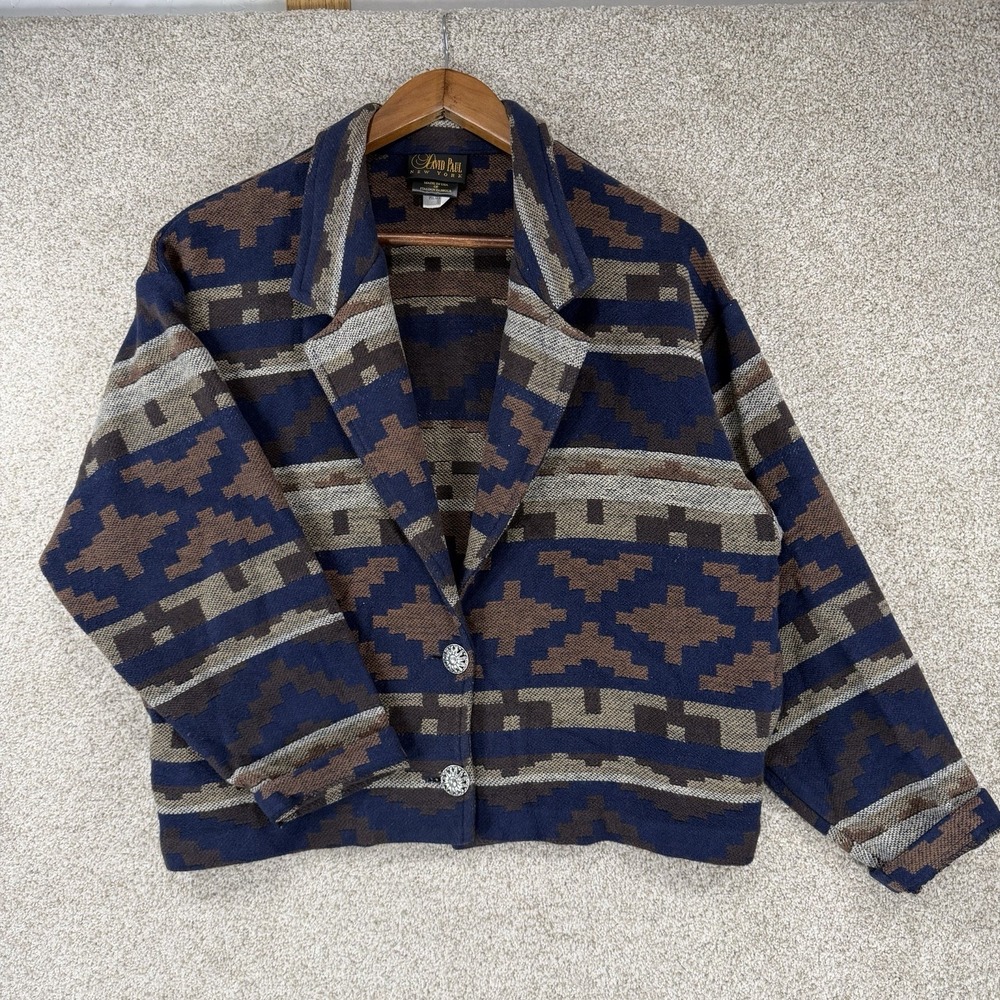 VTG David Paul New York Jacket M USA Southwest Boho Gypsy Cottage Core Cozy